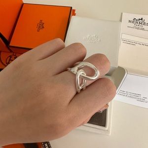 Hermes punk silver ring size 51